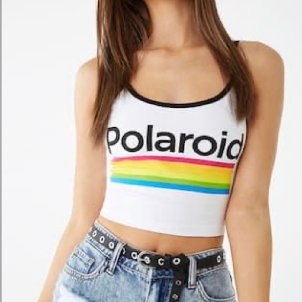 FOREVER 21 Polaroid cami crop top